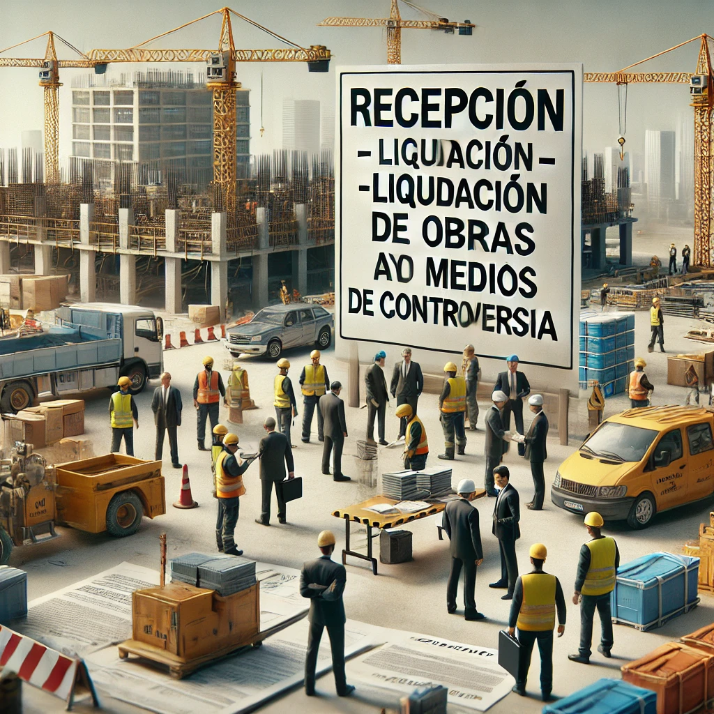 Recepción - liquidación de obras y medios de controversia