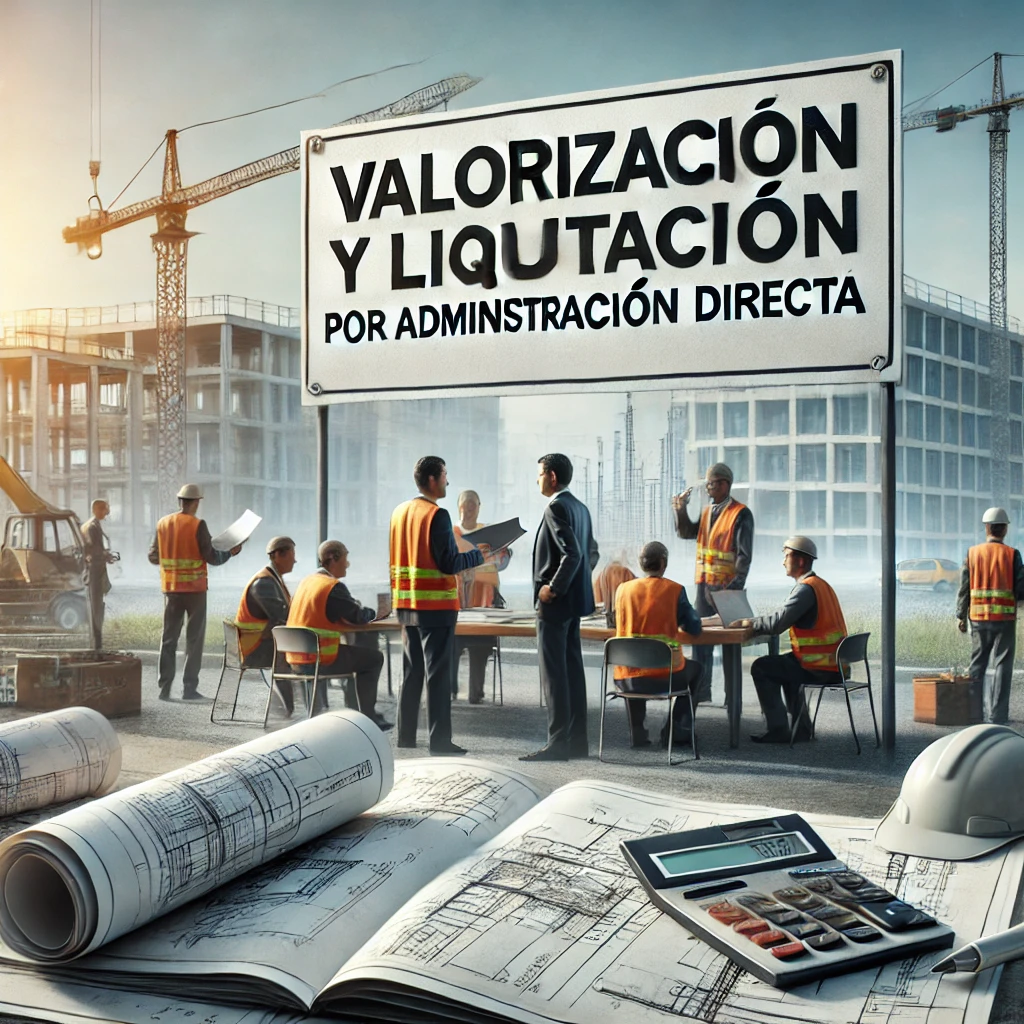 Valorización y liquidación de obras por administración directa